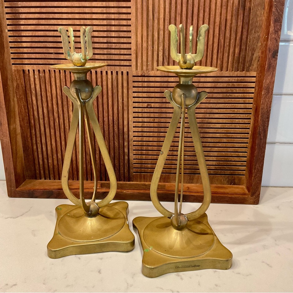 Vintage Brass Candle Holders